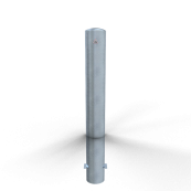 Barrier bollard | Steel tube  152 x 3.2 mm | stationary | for setting in concrete | hot-dip galvanized | total length: 2000 mm | with welded steel cap